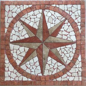 Senini Stone srl | ROSA DI VENTI 5X5 TUMBLED AND SQUARED CRAZY PAVING 90X90 CM