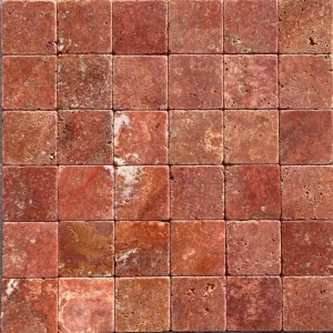 Senini Stone srl | TRAVERTINO ROSSO PERSIA 10 X 10 TUMBLED